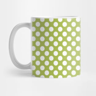 Polka Dot Collection - Green and White Pattern Mug